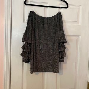 Sparkle off the shoulder top
